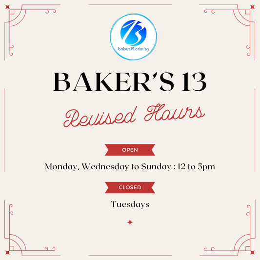 Revised Store Opening Hours and Cake Pickup/Delivery Schedules