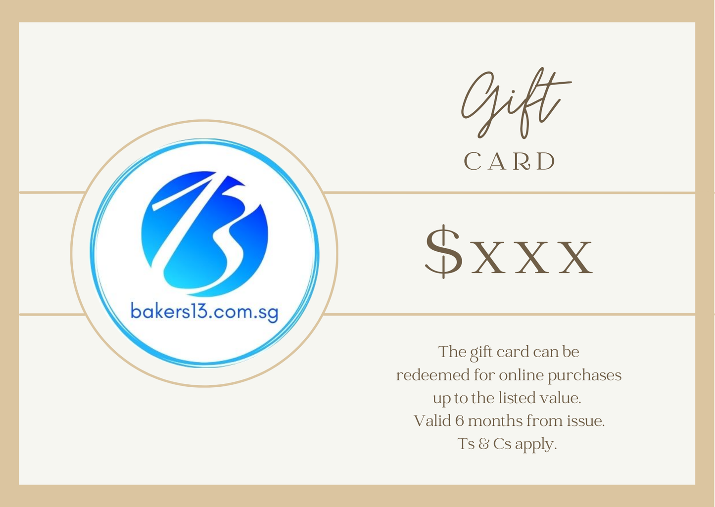 Baker's 13 Gift Cards