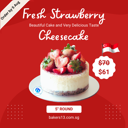 🇸🇬 SG61 SPECIAL 5" Fresh Strawberry Cheesecake ONLY $61 (U.P. $70)🇸🇬