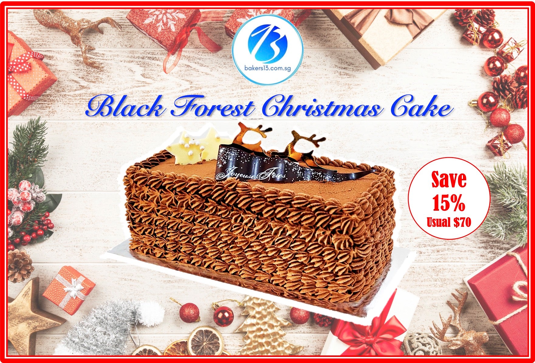 Shop Christmas and Save 15% off Cakes and Brioche Rings