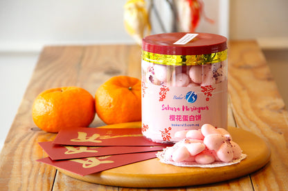 Sakura Meringue Cookies